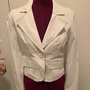 White leather jacket
